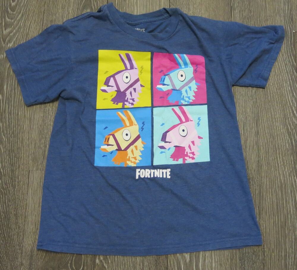 FORTNITE LLAMA Character T Shirt Size M Men Blue Anime Gaming Loot Llama